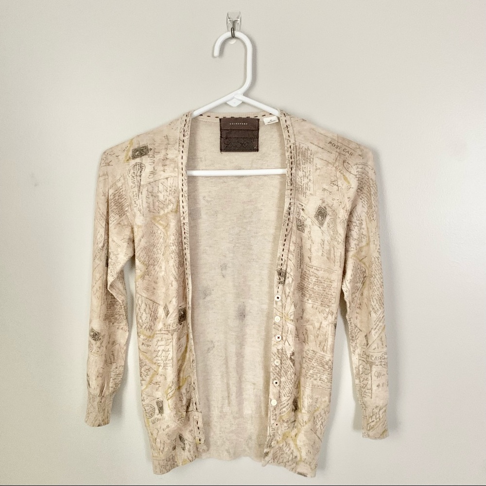 Anthropologie | Guinevere Printed Cardigan | Sz XS
